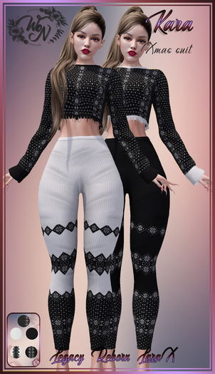 .:WoN:.Xmas suit Kara black/white