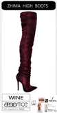 Baiastice_Zhima High Boots-Wine