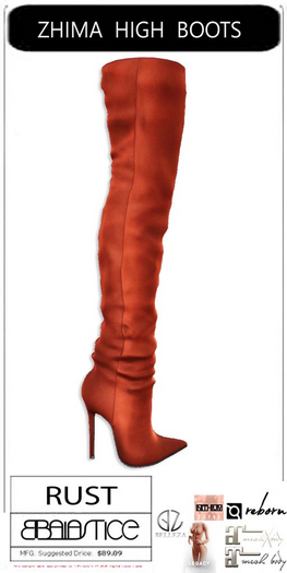 Baiastice_Zhima High Boots-Rust