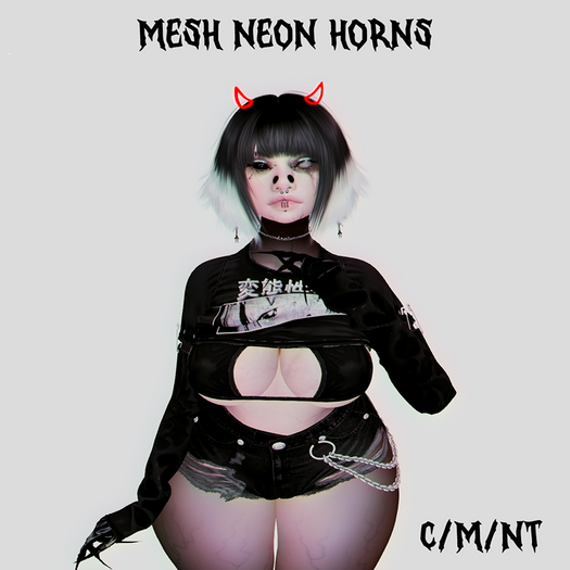 Glampire - Mesh Neon Horns