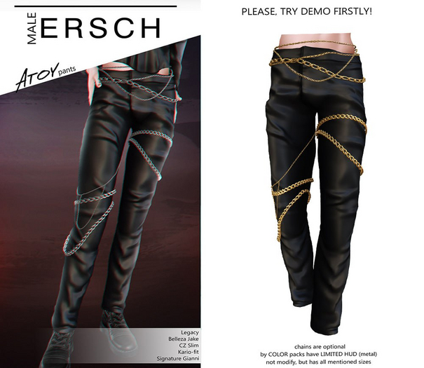 ERSCH - Atoy Pants -black-