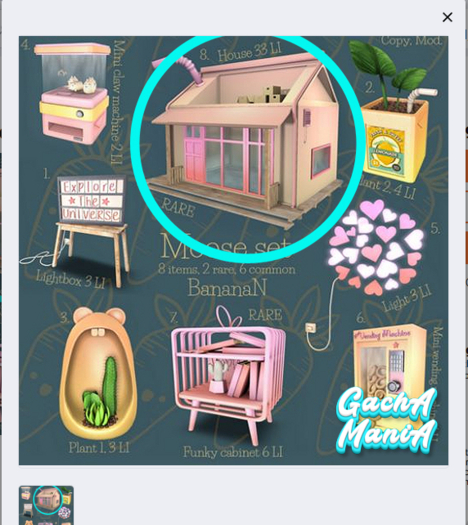 08. BananaN. Moose set house RARE