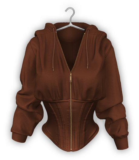 erratic / raven - jacket / rust (Maitreya LaraX, Lara PetiteX / Legacy Classic + Perky / eBody Reborn)