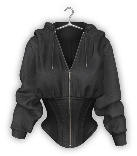 erratic / raven - jacket / darkgrey (Maitreya LaraX, Lara PetiteX / Legacy Classic + Perky / eBody Reborn)