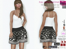 Full Perm Fitmesh Flounced Mini Skirt Slink, Maitreya, Belleza, Tonic, Ebody,TMP