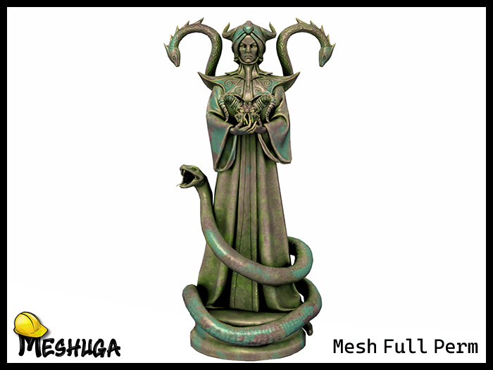 Meshuga Queen of Snakes Statue FULL PERM MESH