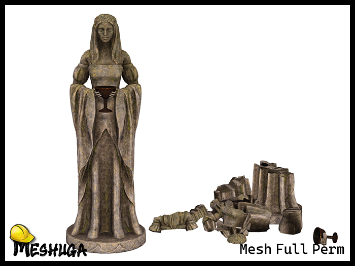 Meshuga The Omen Maid Statue FULL PERM MESH