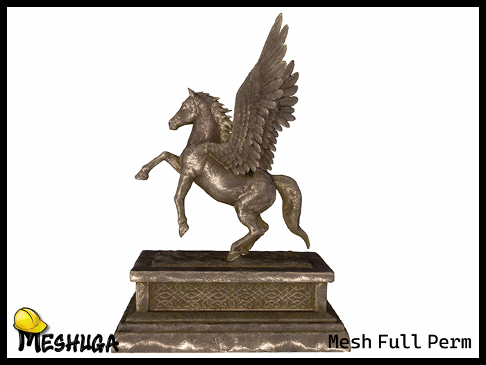 Meshuga Pegasus Statue  FULL PERM MESH