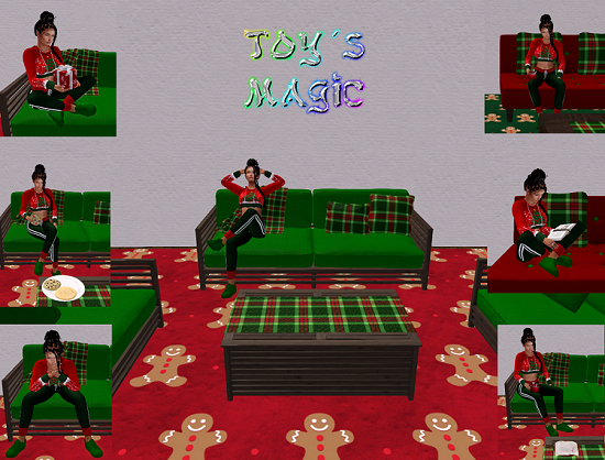 Christmas Livingroom Set Rug and Rezbox