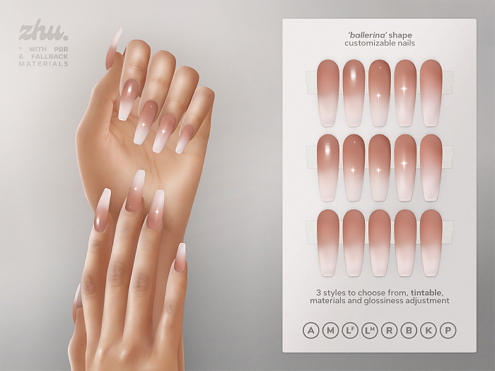 zhu. Blush mesh nails