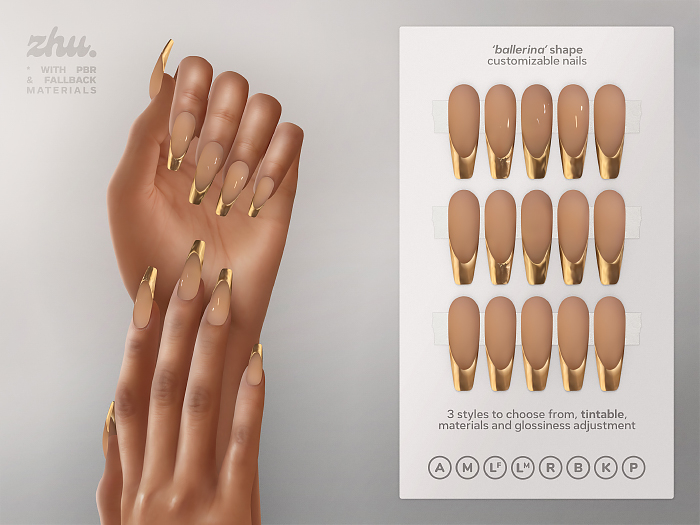 zhu. Golden mesh nails