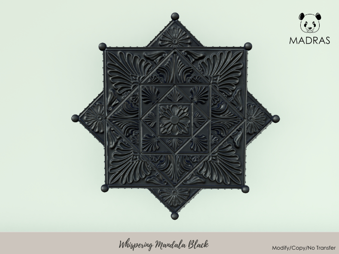 MADRAS Whispering Mandala  Black