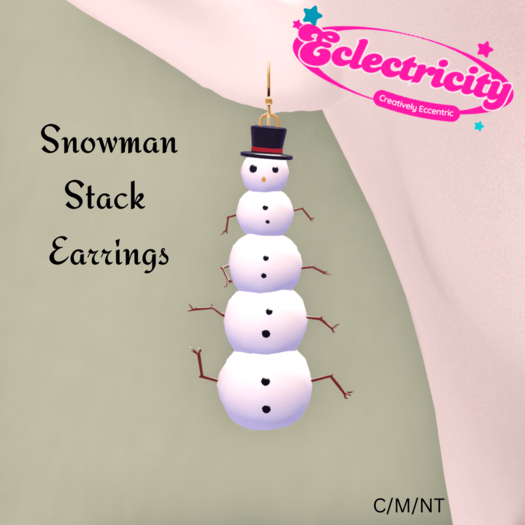 Snowman Stack Earrings