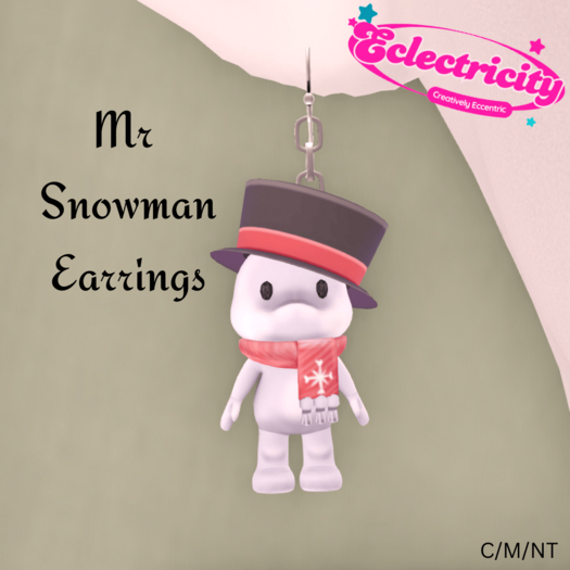 Mr Snowman Earrings