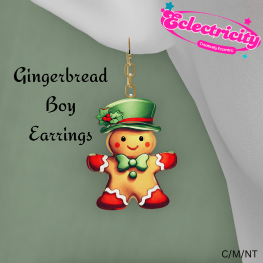 Gingerbread Boy Earrings