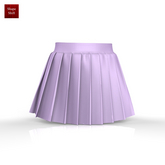 Lavender Kupra Pleats Skirt