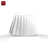 White Kupra Pleats Skirt