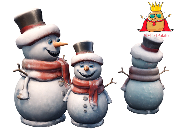 Meshed Potato - Christmas Snowman Full Perm