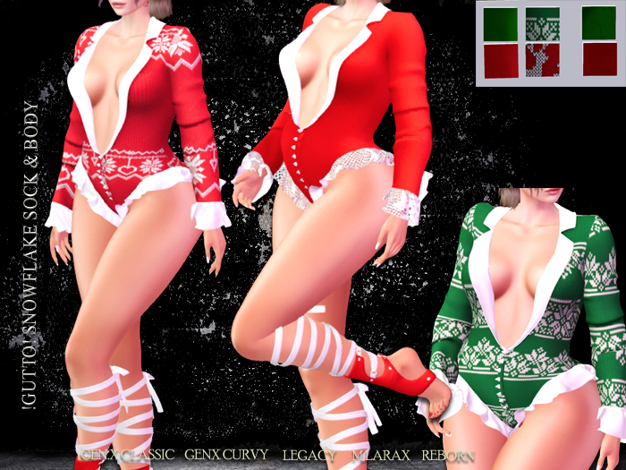 !GUTTO! SNOWFLAKE SOCK & BODY
