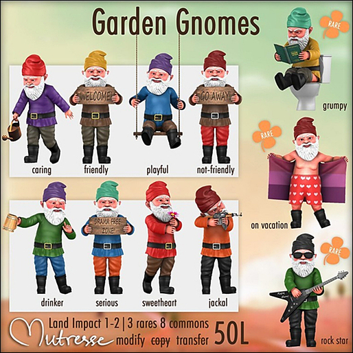10 Mutresse - On vacation Gnome - RARE
