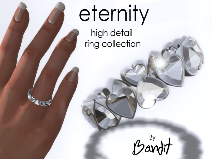 BANDIT - 2024 Eternity  ring heart cut diamonds female demo