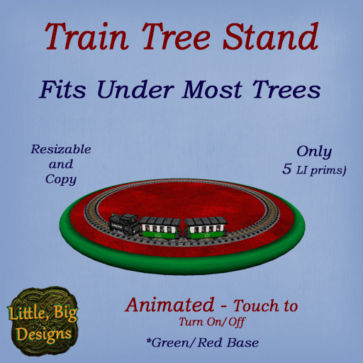 LBD Train Tree Stand v1.2 Green and Red base