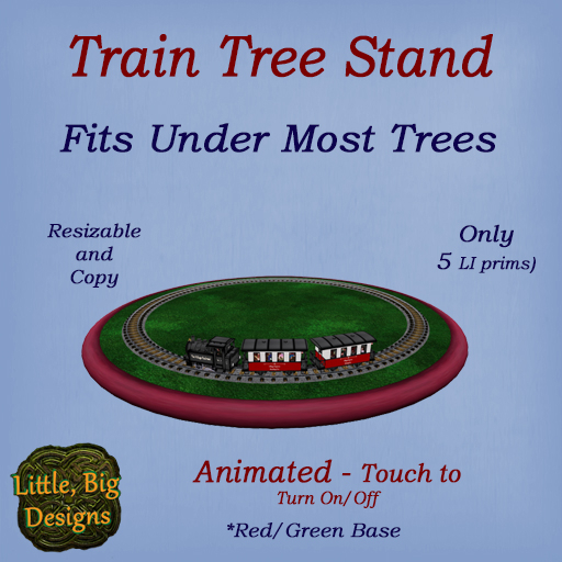 LBD Train Tree Stand v1.2 Red and Green base