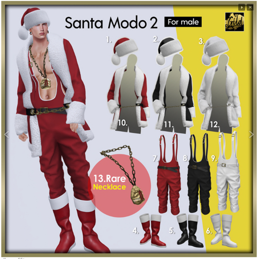 Second Life Marketplace - Gild - Santa modo 2 SET WHITE LEGACY + RARE