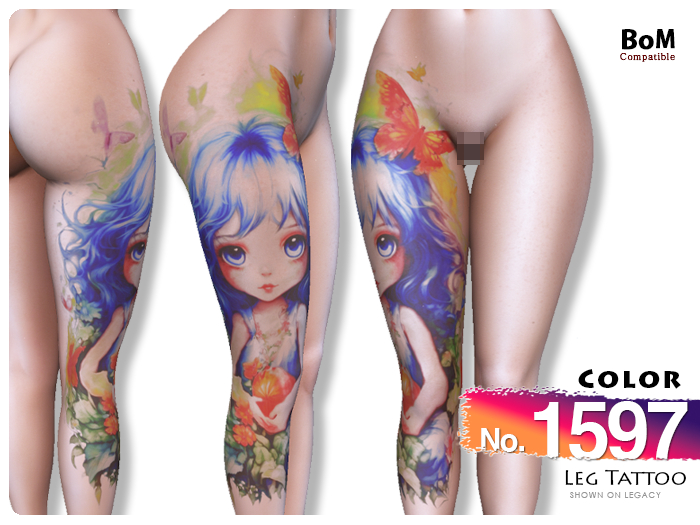(Leg Tattoo) No.1597 Color