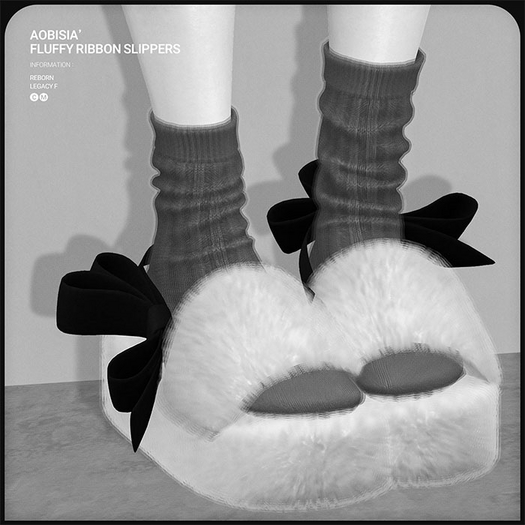 Aobisia :: Fluffy Ribbon Slippers (DEMO)