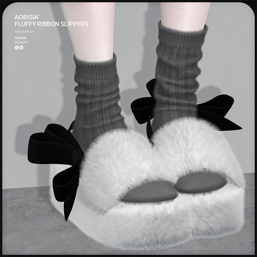 Aobisia :: Fluffy Ribbon Slippers