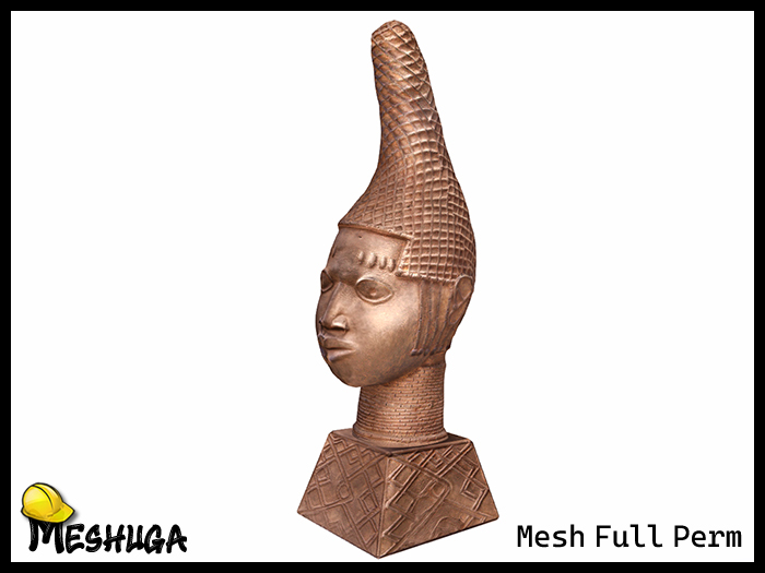 Meshuga African Queen Bust Statue FULL PERM MESH
