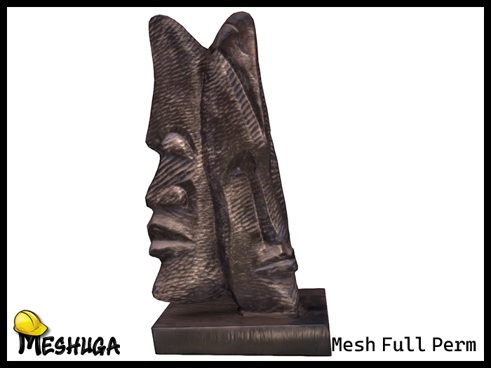 Meshuga African Masks Statue FULL PERM MESH