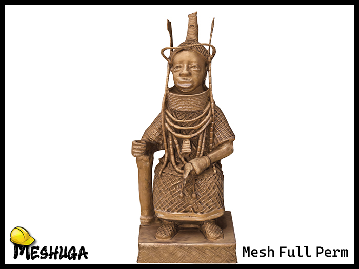 Meshuga African Prince Statue FULL PERM MESH