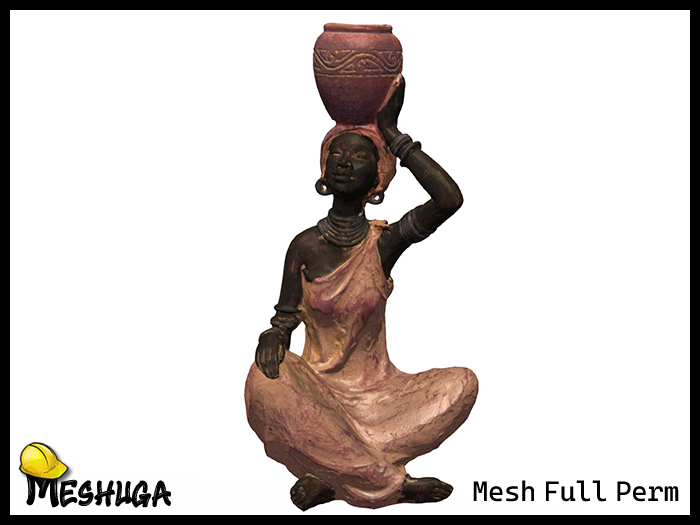 Meshuga African Woman Statue  FULL PERM MESH