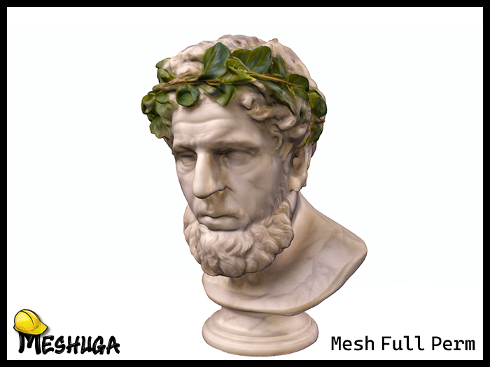 Meshuga Greek God Bust Statue  FULL PERM MESH