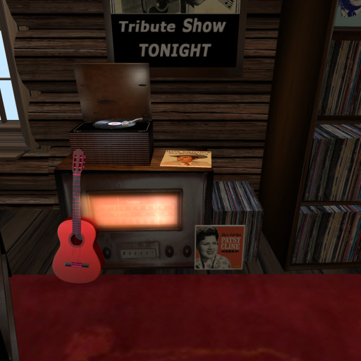 Retro Record Player with Guitar