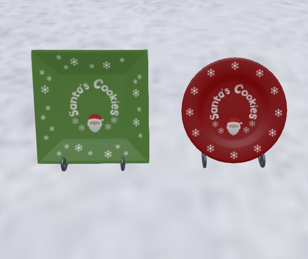 @MA@ Christmas Santa's Cookies Plate Decor