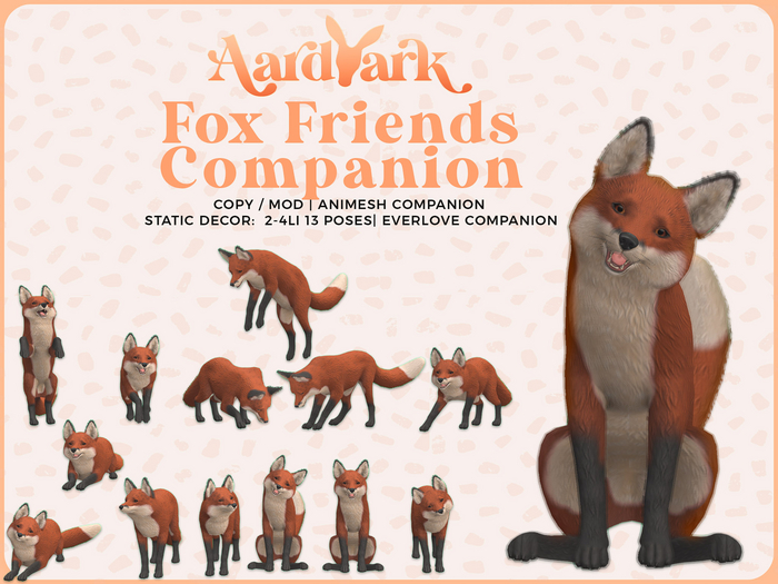 Aardvark : Fox Friends - Dark Red 