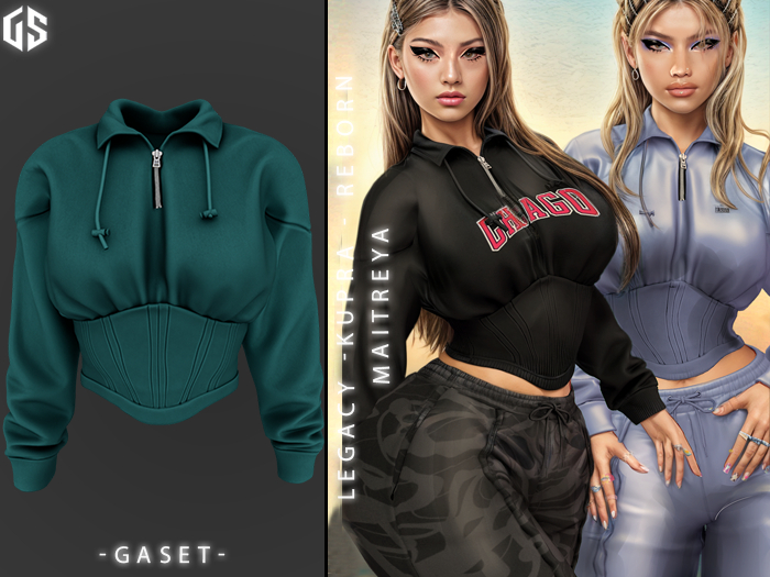 GASET - AQUA SHEILA SWEATER