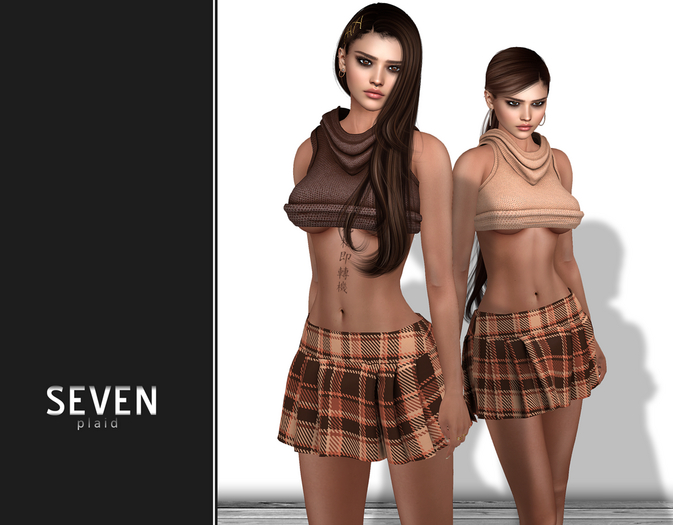 SEVEN - PLAID mesh OUTFIT