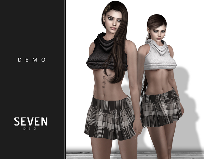 SEVEN - PLAID mesh OUTFIT (demo)