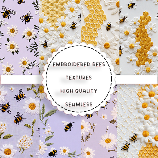 SATO - Embroidered Bees - Seamless Textures