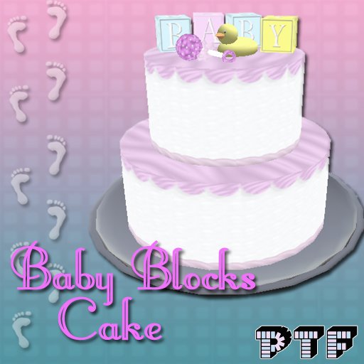 Pink Cake (Baby Blocks) BABY SHOWER