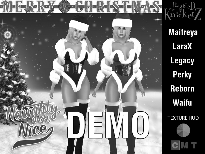 Christmas Santa's Helper Bodysuit (Naughty/Nice) DEMO