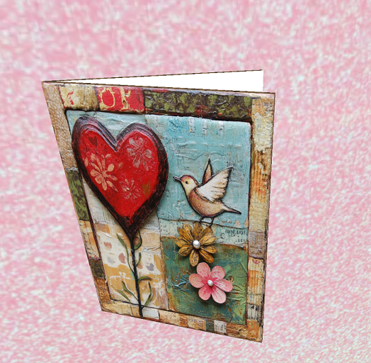 *'`'*Atheria Designs*'`'* Love Heart *One of a Kind* Design Card ~ No Copy ~ Add Image