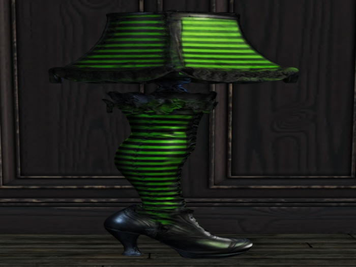 B&C Green witch leg lamp