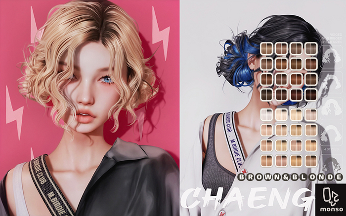 [monso] Chaeng Hair /Brown & Blonde