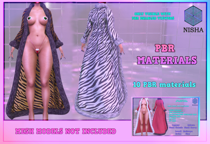 Nisha - Noelle long coat PBR Materials Zebra DEMO