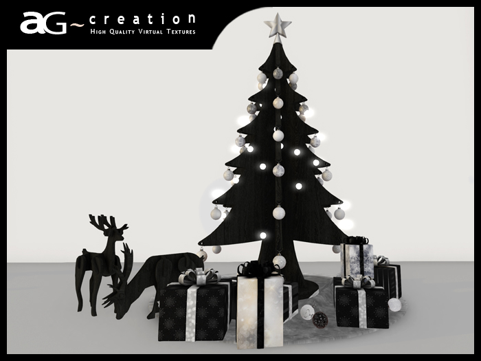 ~AG~ Creation ~ Modern Black Christmas Tree